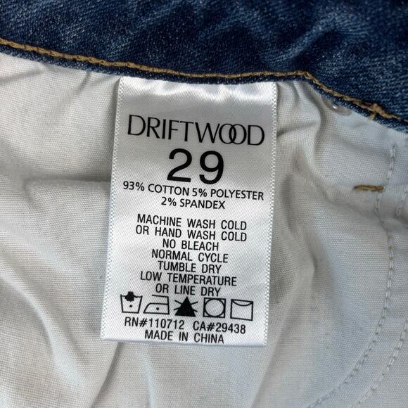 Driftwood Colette High Rise Jeans Size 29 Embroidered Cuff DW-P40373A - Picture 7 of 9